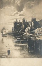 VINTAGE TUCK'S REAL PHOTO CONWAY CASTLE WALES POSTCARD - UNUSED
