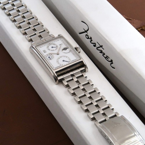 Forstner 5-Row Beads of Rice Stainless Steel Watch Bracelet - Picture 2 of 11