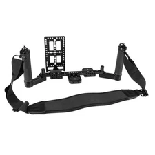 CAMVATE On-camera Monitor Cage Rig w/Handgrip &Neck Shoulder Strap &Battery Plat
