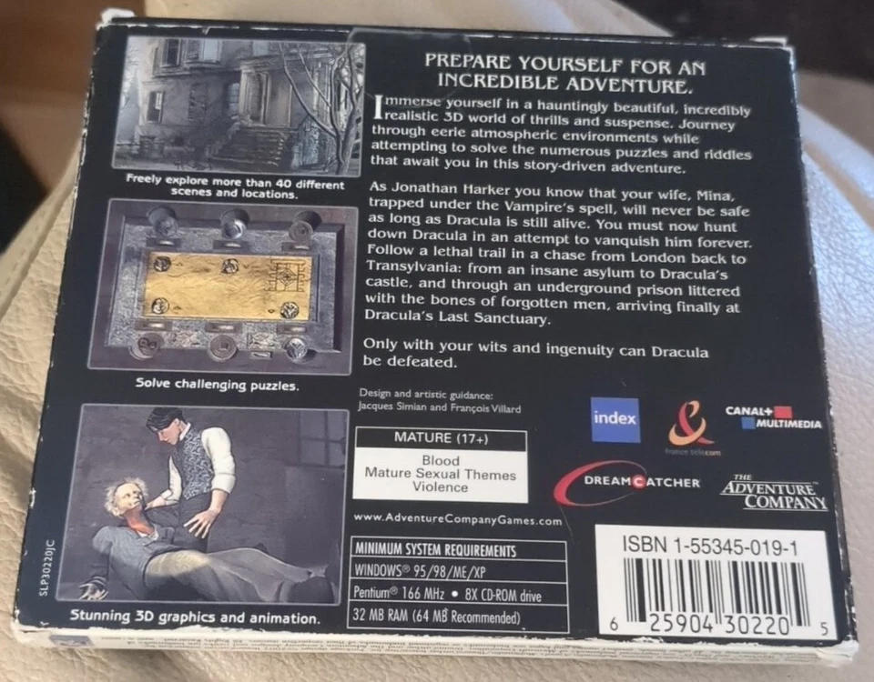 DreamCatcher Dracula: The Last Sanctuary (PC CD-ROM, 2001) 2-Disc, Manual & Case - Image 2 of 4