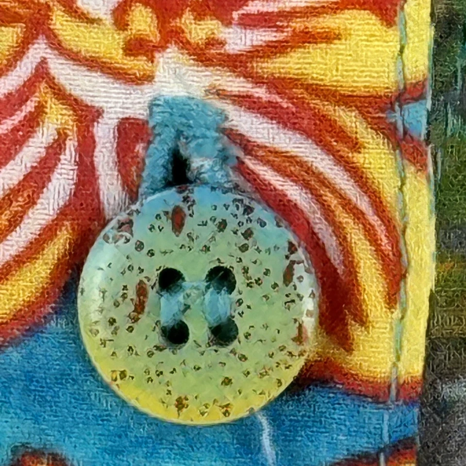 Camisa Hawaiana Vintage Damas Jams World Tela Fina Etiqueta Temprana Cabeza Diamante L Foto 3 de 4