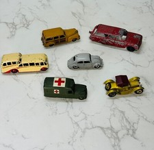 Vintage Dinky Toys, TootsieToy, and Matchbox Diecast Lot of 6 Cars