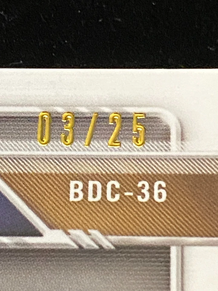 2019 Bowman Chrome Draft Sapphire ANTOINE KELLY 1st Rookie ORANGE REFRACTOR #/25 - Image 3 of 3