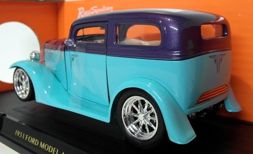 Lucky Diecast 1/18 Scale 92848 1931 Ford Model A Sedan Hot Rod Turquoise Purple - Picture 3 of 4