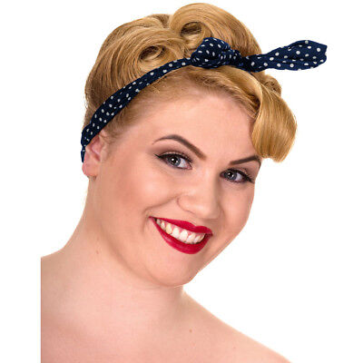 Bandana Haarband Rockabilly Pin up NEU BANNED Loretta Headband blue