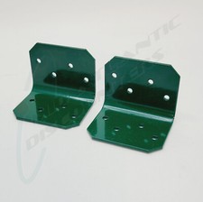 2pk Gorilla Playsets 2-3/4" x 2" Corner Brace Bracket Powdercoated Green Steel