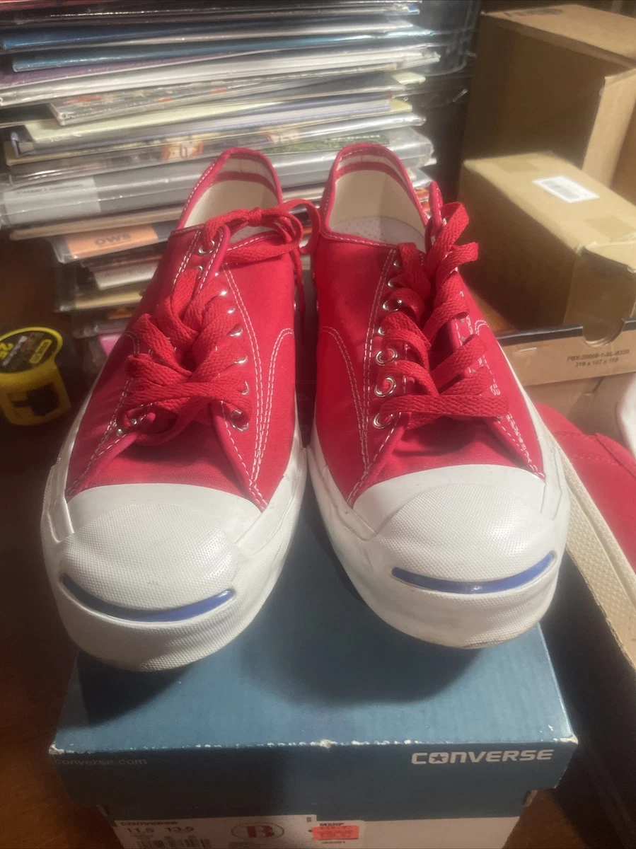 CONVERSE JACK PURCELL SNEAKERS MEN SIZE 11.5 WOMEN 13 RED 147561C