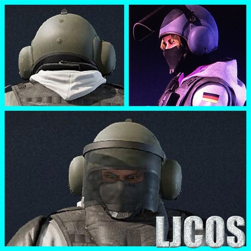 Arco iris 6 Dominic Brunsmeier Bandido Casco Elias Kotz Máscara Blitz Juegos con disfraces Casco - Imagen 5 de 9