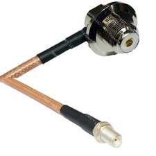 RG400 UHF Female Angle Bulkhead to SMA FEMALE RF Cable FAST-SHIP LOT