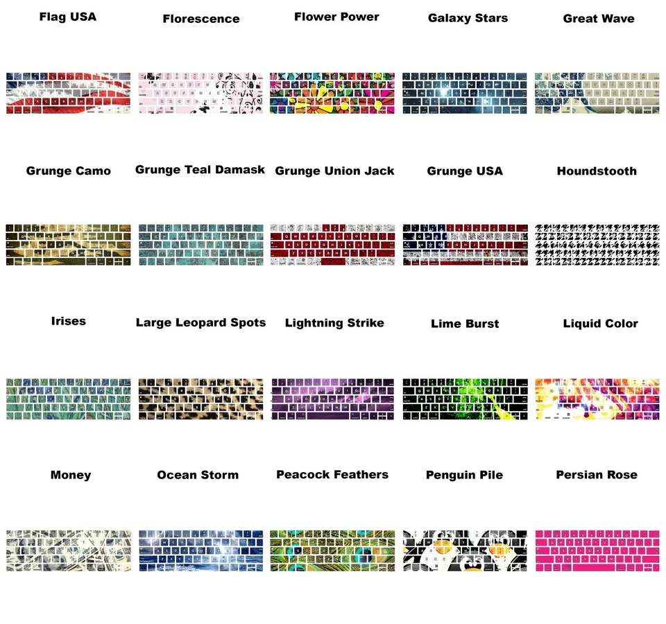 Cualquier 1 Recubrimiento de Vinilo para el Teclado Macbook Pro/Air 13-15" con Touchbar (2016-2019) Foto 3 de 4