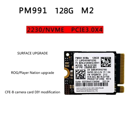 PM991 128GB 2230 PCIE3.0 NVME SSD High Speed Data Transfer for Laptop2286 - Picture 8 of 9