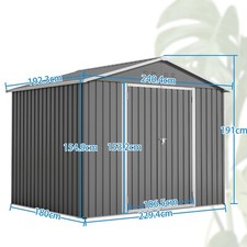 Gerätehaus Geräteschuppen Metall Pultdach Satteldach Gartenhaus Schuppen XXXL