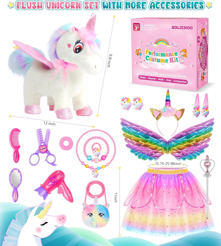 Unicorn Toys for Girls Age 4-6 Unicorn Gifts, Walking Talking Singing Interactiv - Picture 5 of 12