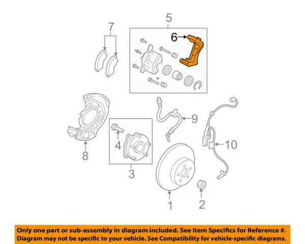 47721-42090 Toyota Mounting, front disc brake cylinder, rh 