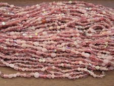 24 STRANDS PINK GLASS LOVE BEADS JEWERLY MAKING CRAFTING STRANDED BEADS