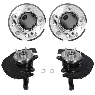 4x Front Steering Knuckles Rear Wheel Hubs Bearing for Toyota Camry 2007-2009