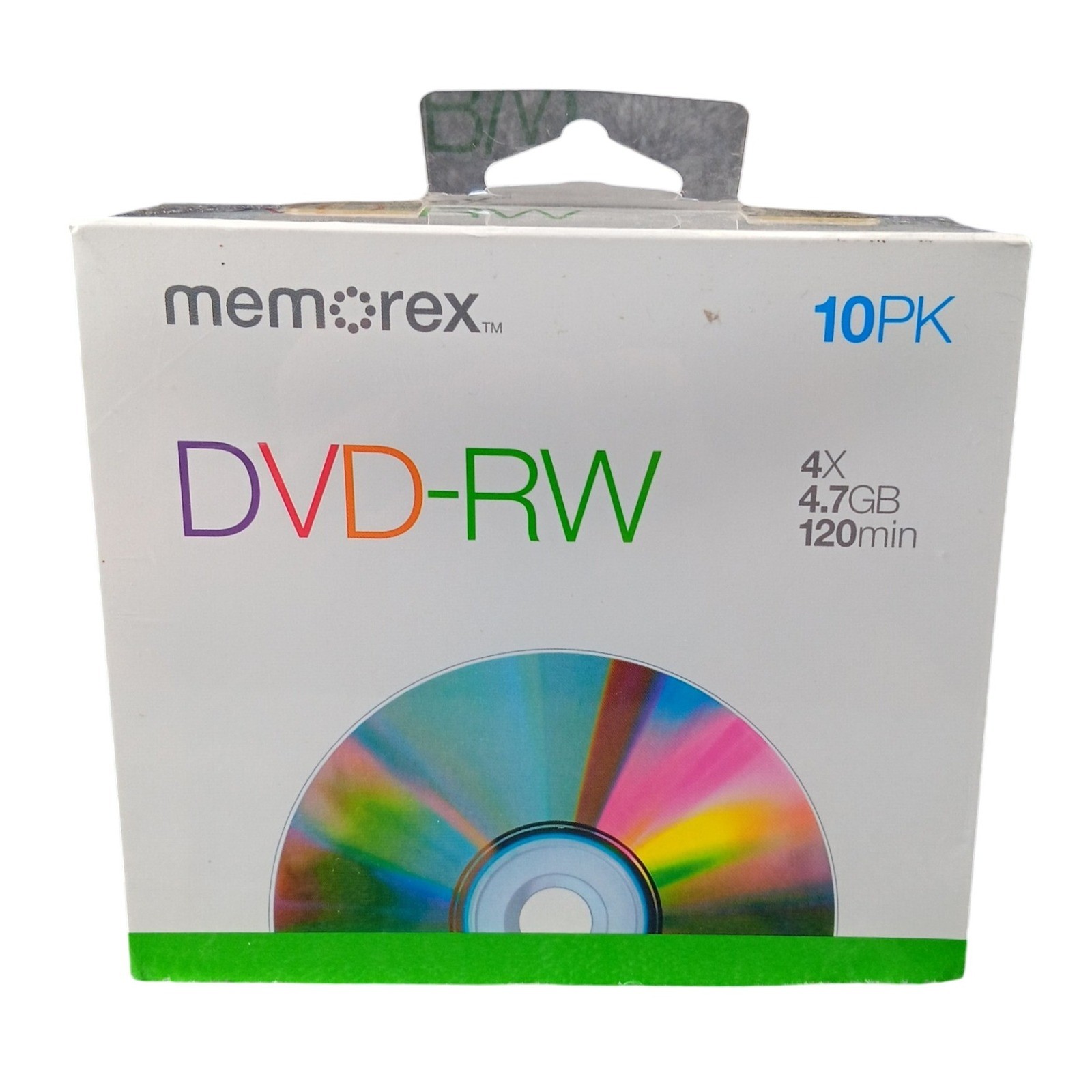 Memorex DVD-RW 10PK 4X 4.7GB 120min Rewritable Discs Storage New Sealed
