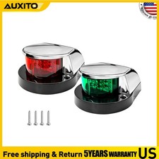 Red Green Boat Navigation Lights Marine Led Waterproof Deck Running Signal 2x Red Green Boat Navigation Lights Marine Led Waterproof Deck Running Signal 2x