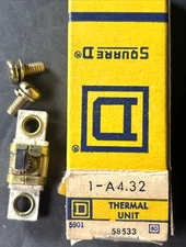 Square D A 4.32 Overload Relay Thermal Unit, A4.32, 58533, Free US Ship