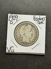 1909 D Barber Silver Quarter Nice VG Very Good U.S. 25c Type Coin (Raw18256)