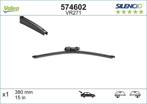Wischblatt Scheibenwischer Silencio Rear Valeo 574602 FüR Tiguan VW SC Seat Leon-image