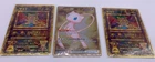 3 x Metal Gold Card- Pokemon Card Ancient/ Mew Metal Colored Collector's Edition