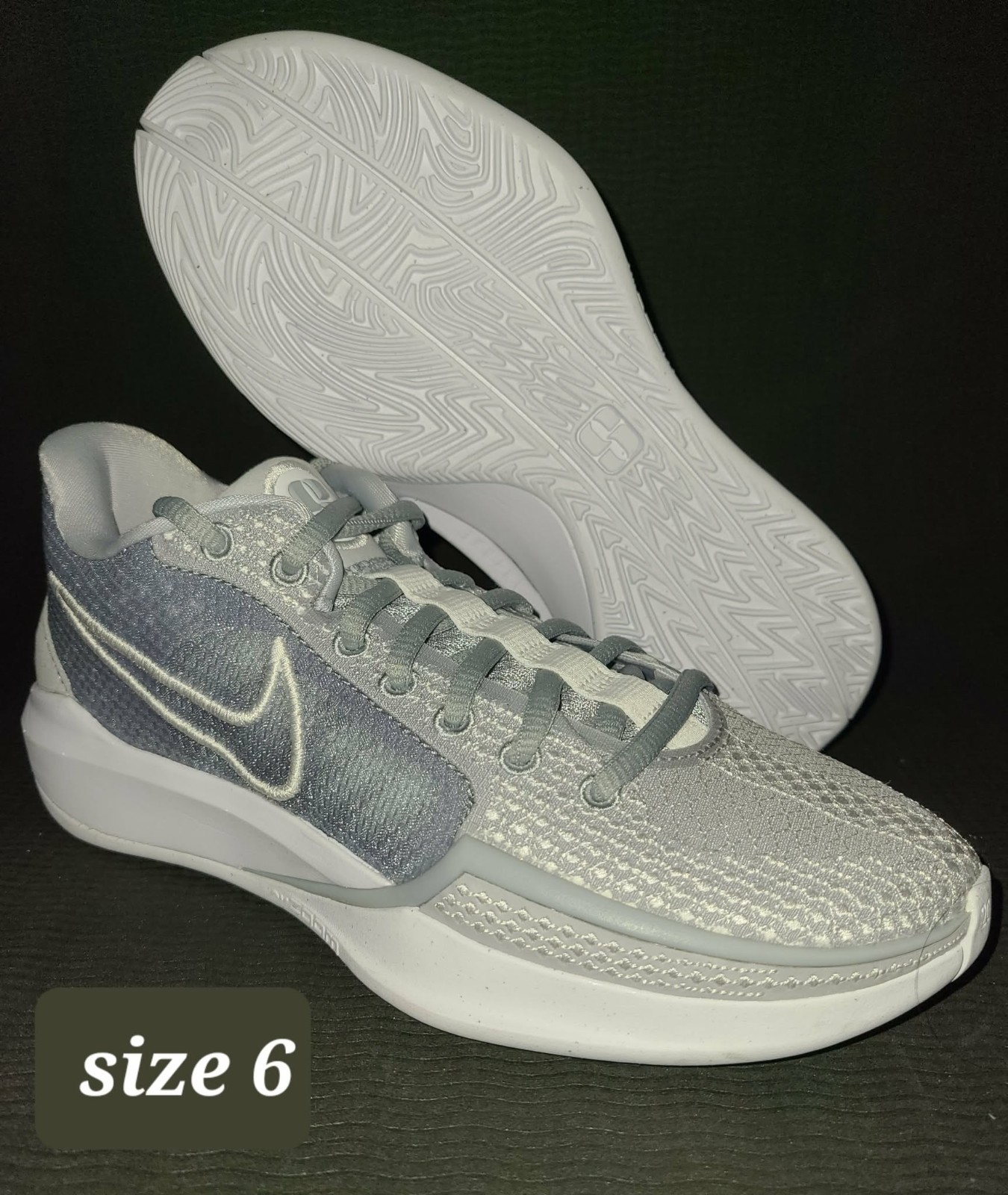 Nike FQ3391-010 Men's Breathable Mesh Running Shoes Gray Whi