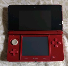 Nintendo 3DS Red w/ Charging Cord & Stylus Good Condition Read Description