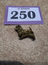 vintage norfolk terrier gold tint badge