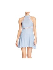 KEEPSAKE Womens Light Blue Details Sleeveless Mini Party Fit + Flare Dress 8