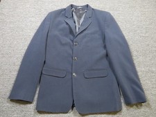 Calvin Klein Blazer Womens 16 Blue Notch Collar Three Button Lined Jacket Career