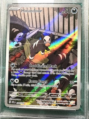 PSA 8 - Houndour 204/197 Illustration Rare - 2023 Pokemon Obsidian