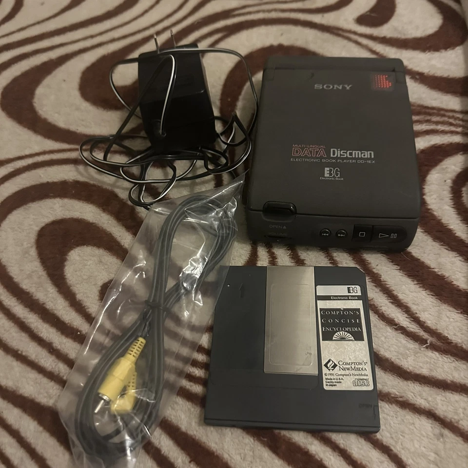Sony Multi-Lingual DATA Discman Reproductor de Libros Electrónicos DD-1EX Caja Set COMO ESTÁ De Colección Foto 3 de 4