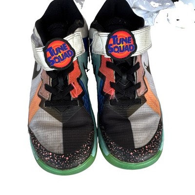 Nike Tune Squad Unisex Kids 2Y Gray Colorblock Hook & Loop Low-Top DJ3761-15