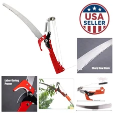 Extendable Pole Saw and Trimmer - High-Carbon Steel Pruner for Effortless Trees