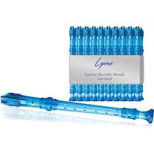Lyons Soprano Recorder Value Bundle 100-Pack Transparent Blue