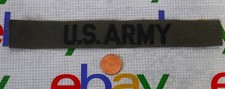 Military Patch - US Army Name Tape - Olive Drab OD Green - Vintage - Old Schoo