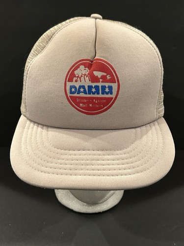 Vintage DAMM Drinkers Against Mad Mothers Snapback Cap Hat NEW
