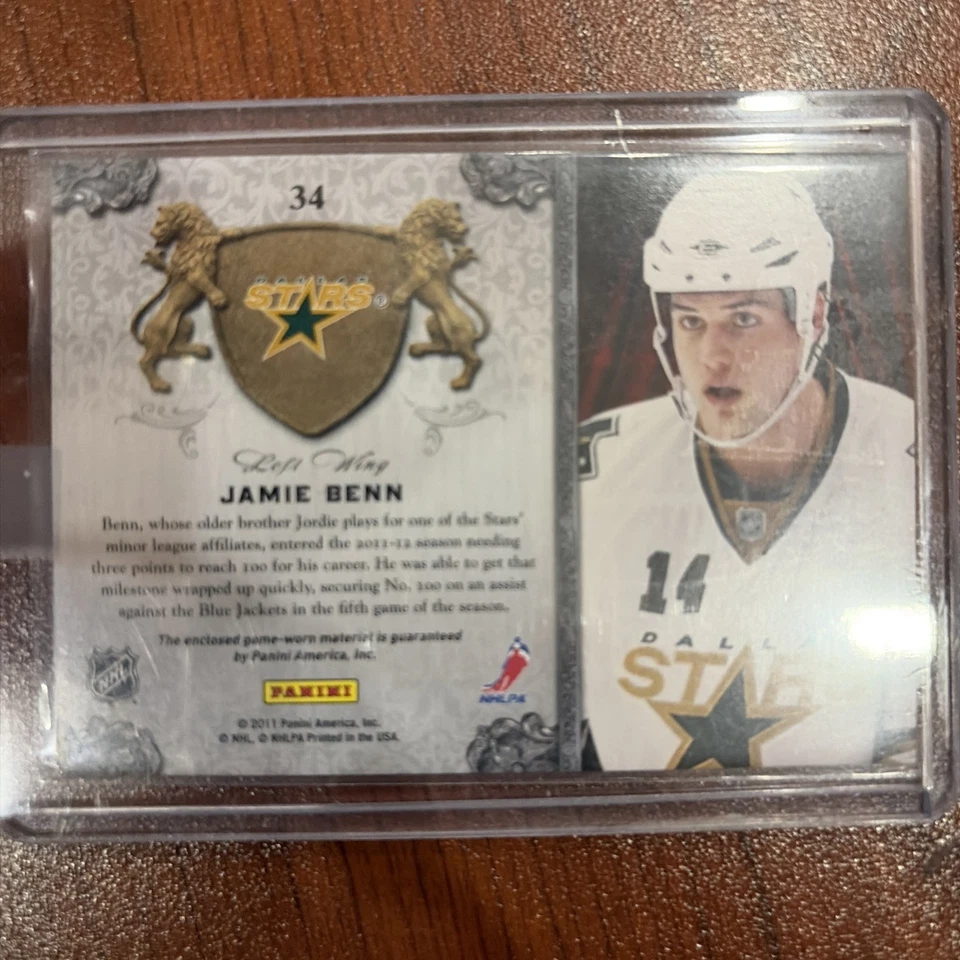2011 Panini #34 Jamie Benn  - Image 2 of 2
