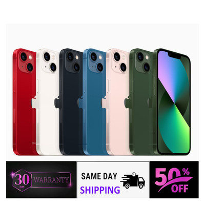 Apple iPhone 13 256GB/128GB - Midnight, Blue, Pink, Green, Red - Free Ship!
