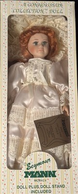  Vintage Seymour Mann Connoisseur Collection Porcelain Doll With Stand