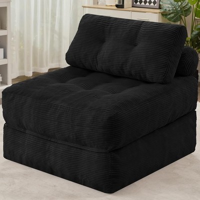 HABUTWAY Folding Sofa Bed, Convertible Sleeper Chair Bed w/Dual-Pillow & Handle,
