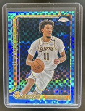 2025-26 Topps Chrome Jaxson Hayes Blue X-Fractor Refractor #125 Lakers