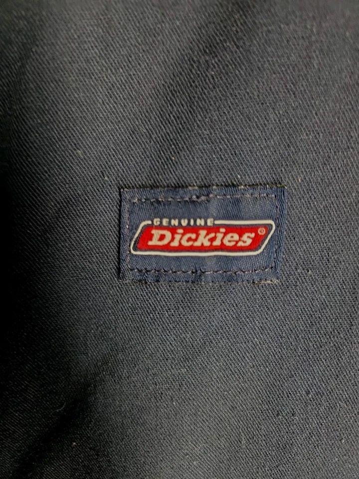 Chaqueta Dickies Para Hombre Mecánica Azul Med Ropa de Trabajo Lona Cremallera Completa Aislada Foto 3 de 4