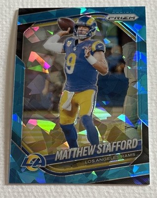 2025 Panini Prizm - Matthew Stafford #21 Blue Ice Prizm /99- DETROIT LIONS MVP