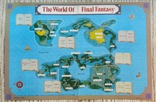 Nintendo Power Guide NES Final Fantasy Game World Map 16  x 10.5   2 Pages 