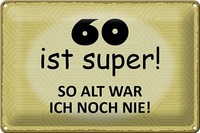 Schild Blech Spruch -Made In Germany- 30X20Cm 60 Jahre JubiläUm Geburtstag Metal