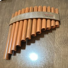 Shepherd Pan Flute Brown Plastic Folk Wind Instrument Traditional Music Portable