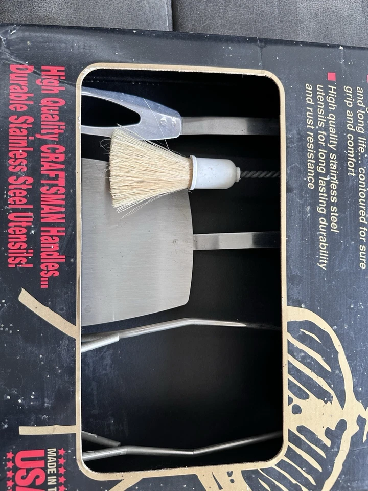 Nuevas herramientas Craftsman 4 piezas Juego de accesorios para parrilla de barbacoa de acero inoxidable 941258 Foto 2 de 4