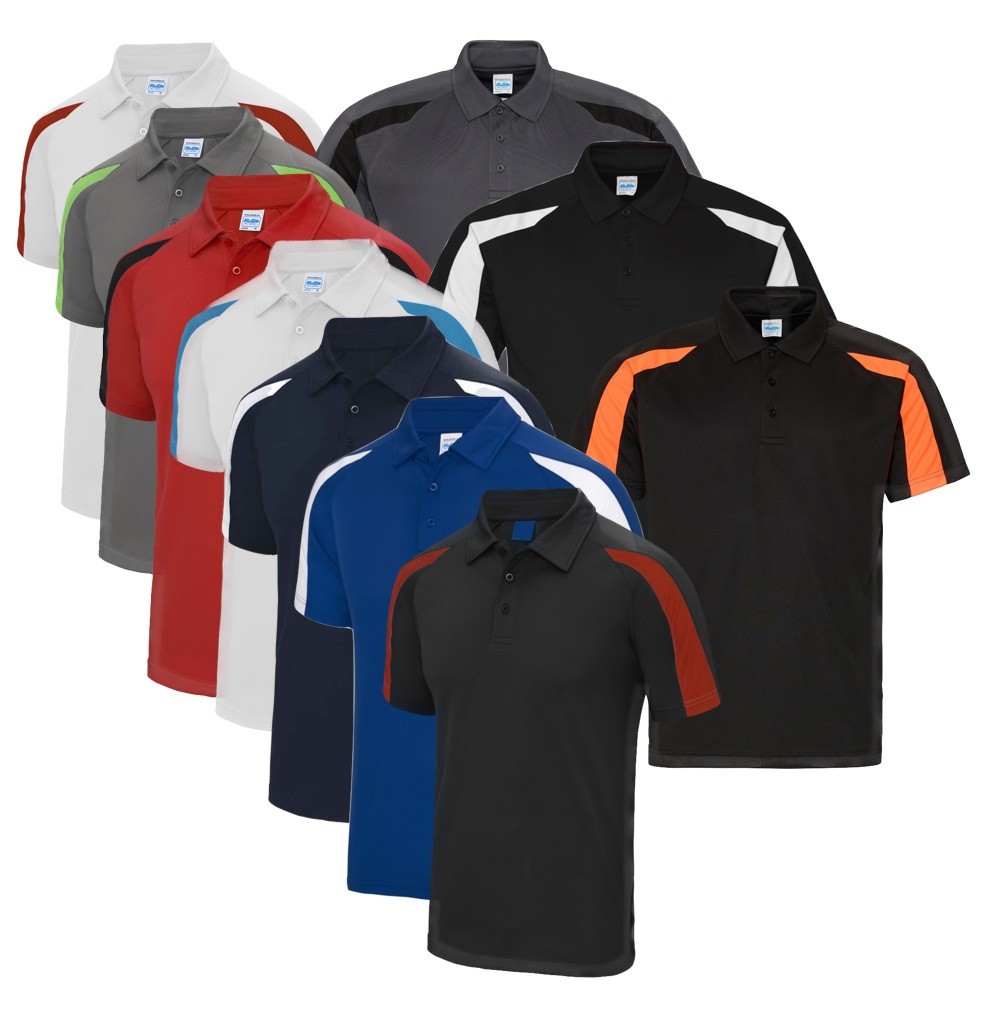 Camisa Polo Deportiva Con Contraste De Poliéster Texturizado Y Transpirable